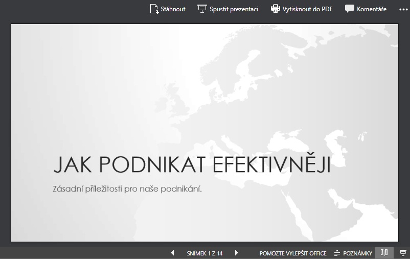 Office 365 - Jak sdílet PowerPoint prezentaci k prohlížení